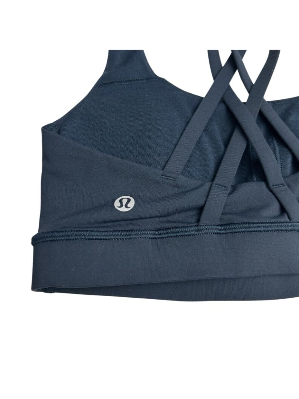 Lululemon Energy Bra Strappy Back Sports Bra Size 4 Navy Blue Gym Athletic - Picture 11 of 12